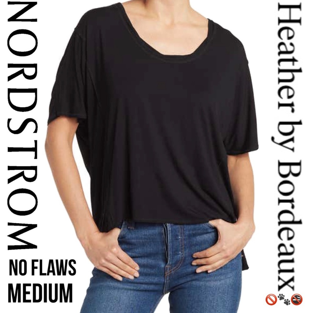 COPY | Black Slouchy Boxy Relaxed T-Shirt | High/Low Hem | Like New | S
